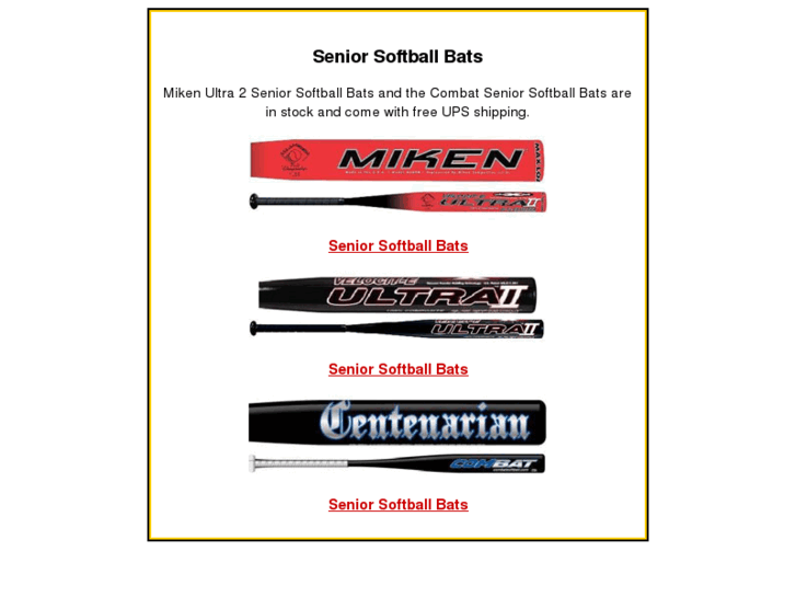 www.seniorsoftballbats.net