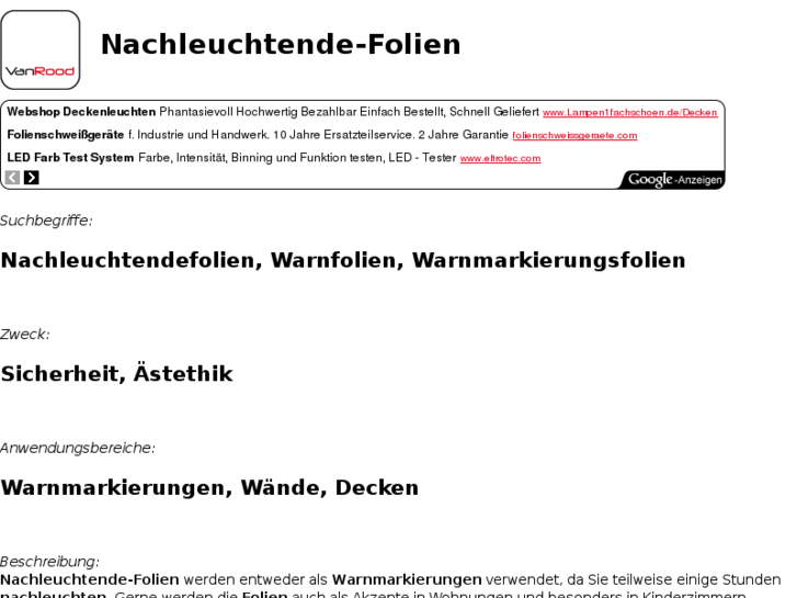 www.nachleuchtendefolien.de