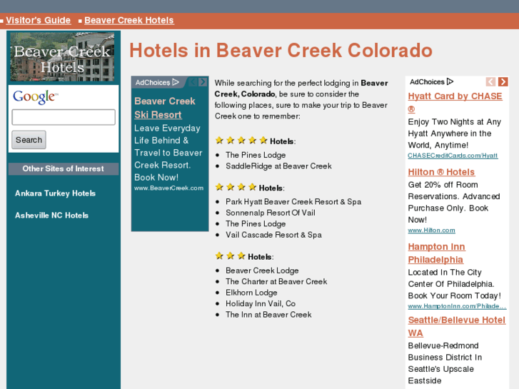 www.beavercreekhotel.com
