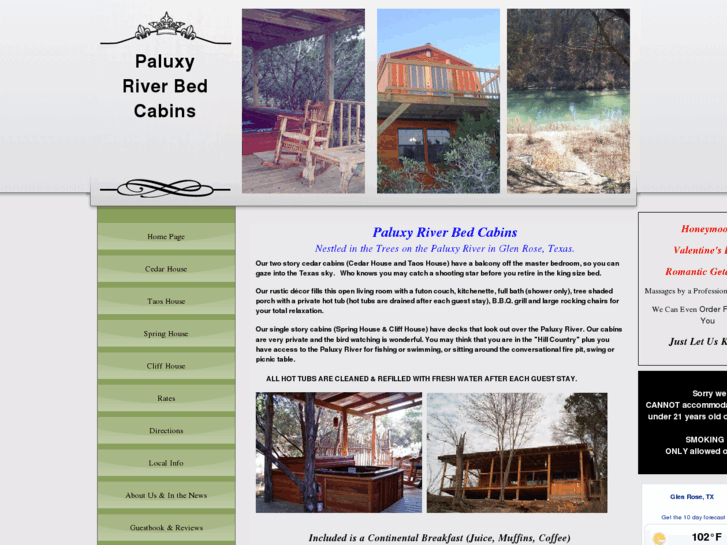 www.paluxyriverbedcabins.com