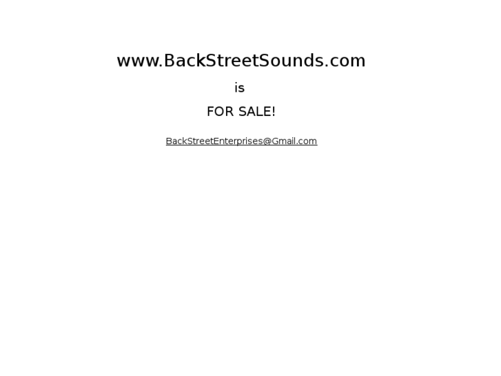 www.backstreetsounds.com