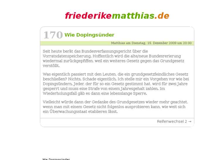 www.friederikematthias.de