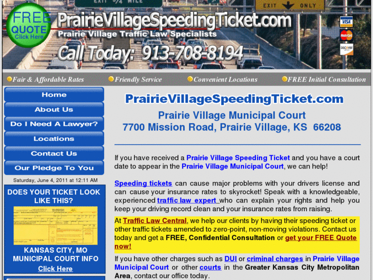 www.prairievillagespeedingticket.com