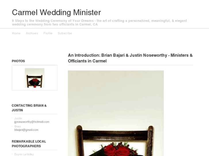 www.carmelweddingminister.com