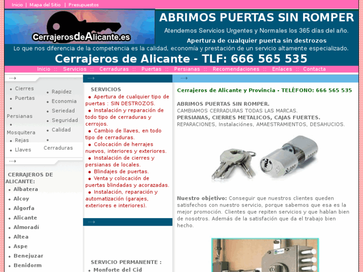 www.cerrajerosdealicante.es