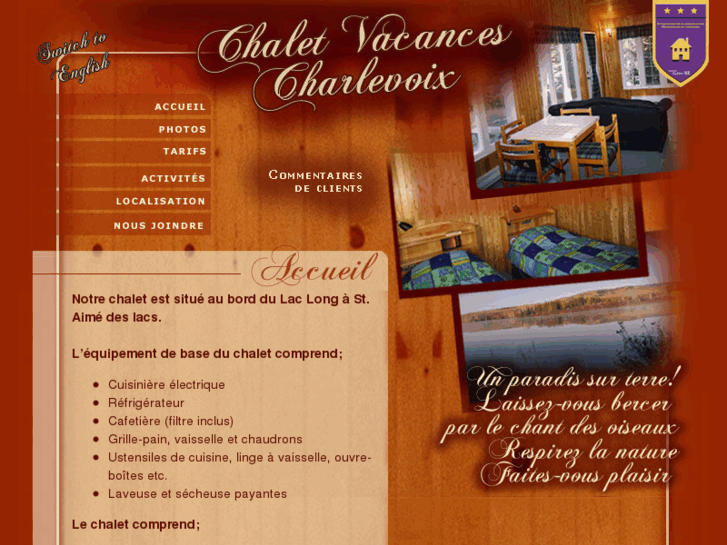 www.chaletsvacancecharlevoix.com