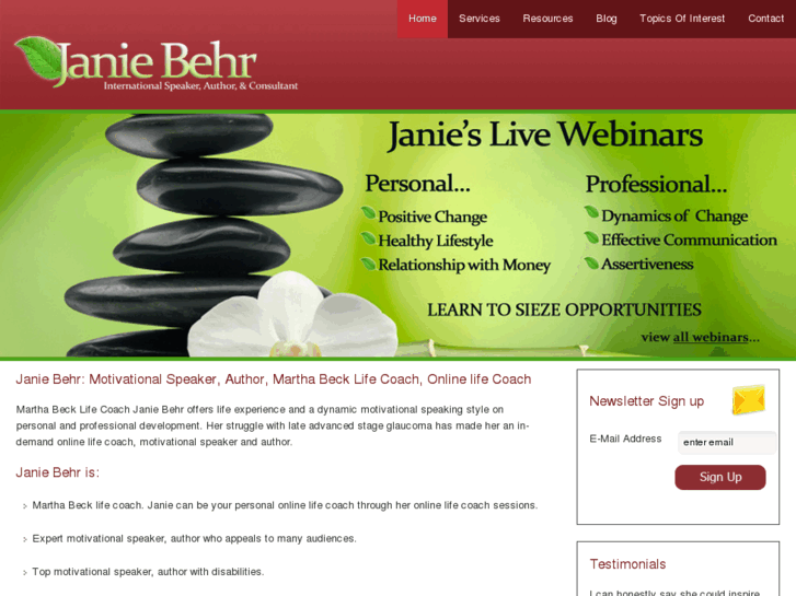 www.janiebehrspeaks.com