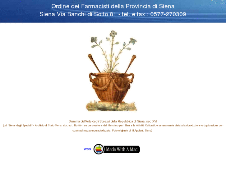 www.ordinefarmacistisiena.it