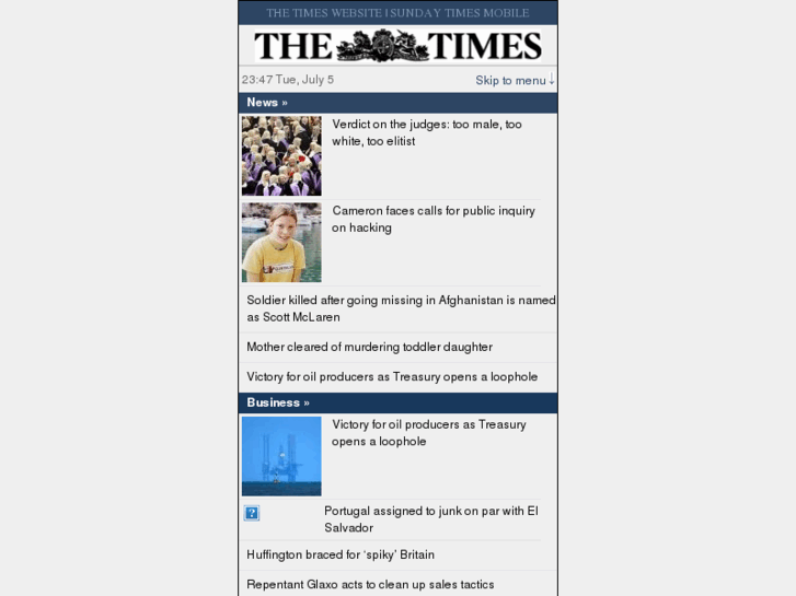 www.thetimes.mobi