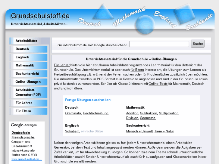 www.grundschulstoff.de
