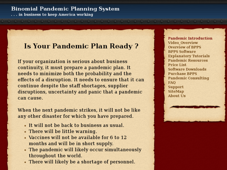 www.pandemicplanningsoftware.com