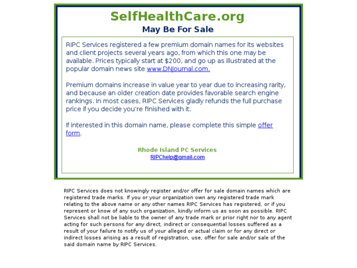 www.selfhealthcare.org
