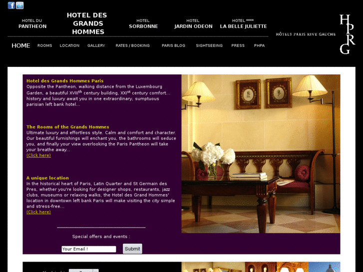 www.hoteldesgrandshommes.com