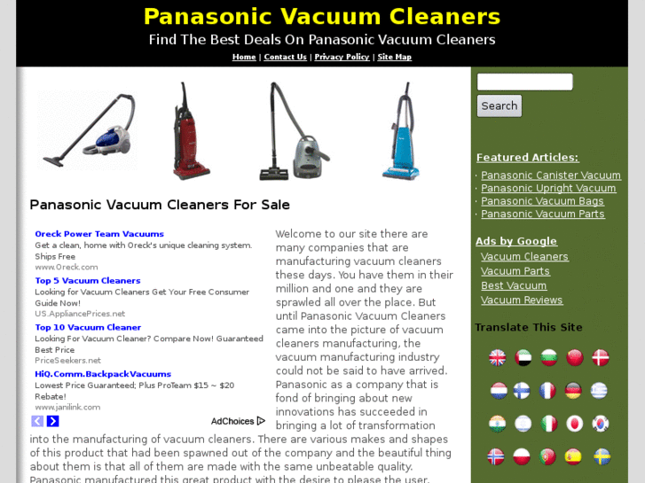 www.panasonicvacuumcleaners.org