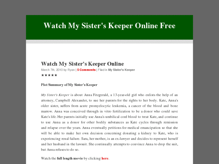 www.watch-my-sisters-keeper.com