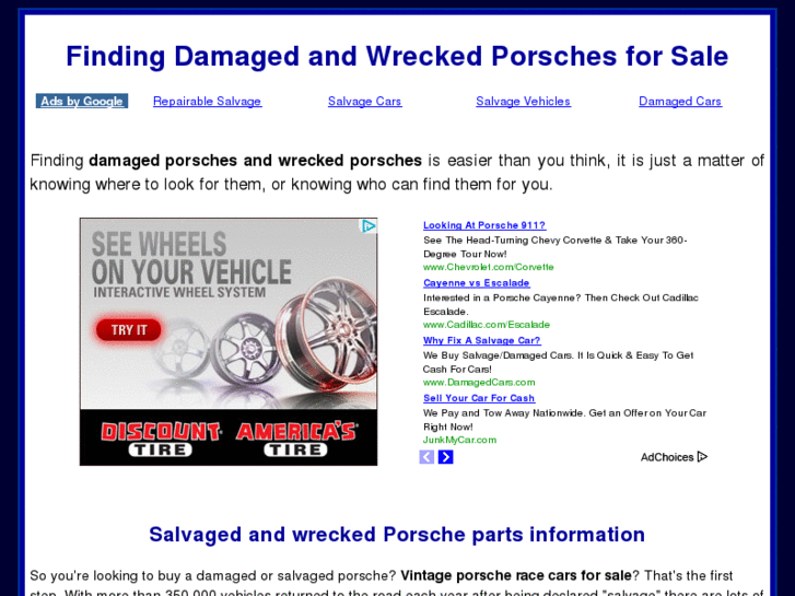 www.damagedwreckedporscheforsale.com