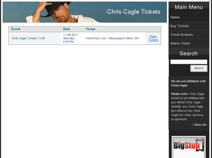 www.chriscagletickets.com