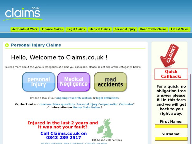 www.claims.co.uk