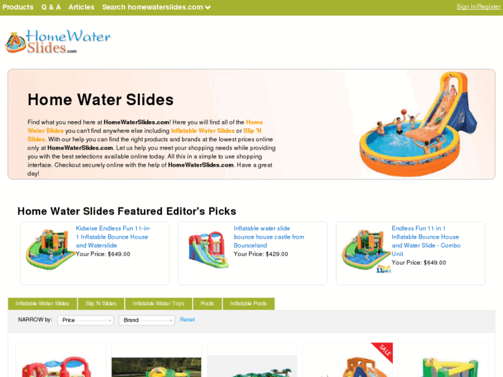 www.homewaterslides.com