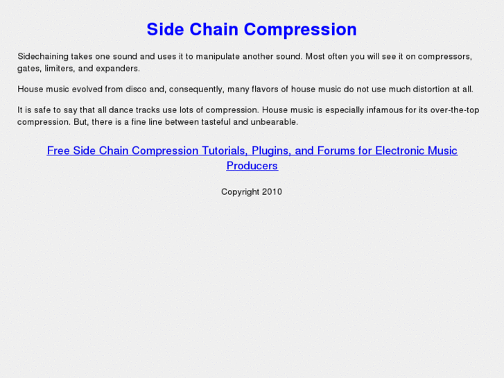 www.sidechaincompression.com