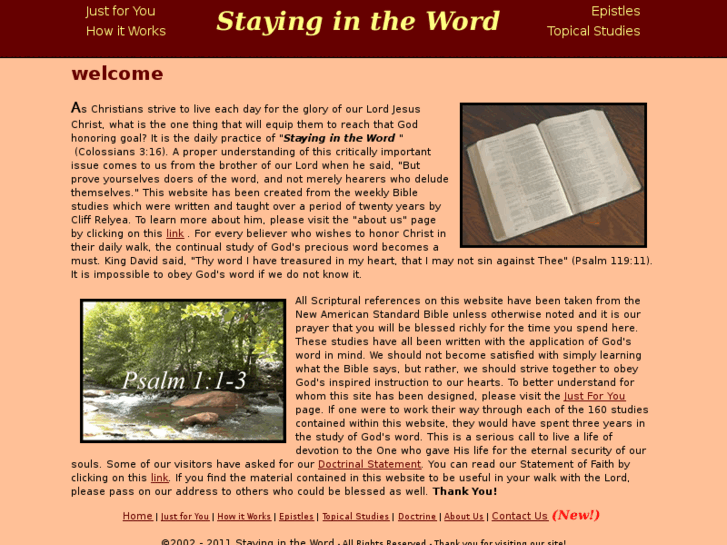 www.stayingintheword.com