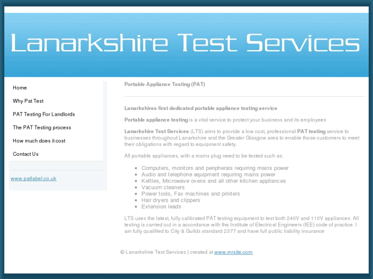 www.lanarkshiretestservices.com