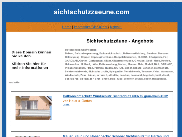 www.sichtschutzzaeune.com