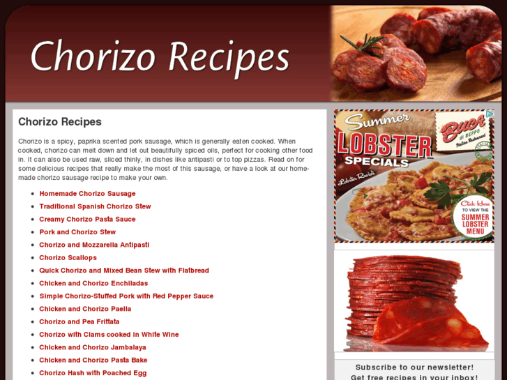 www.chorizorecipes.co.uk