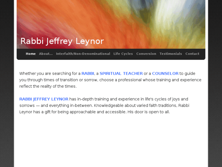 www.rabbijeffreyleynor.com