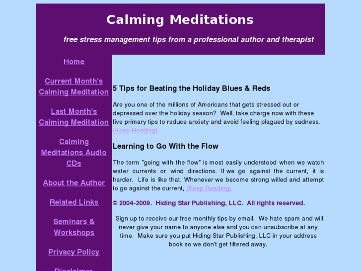 www.calmingmeditations.com