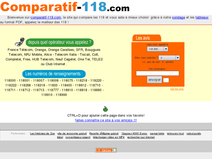 www.comparatif-118.com