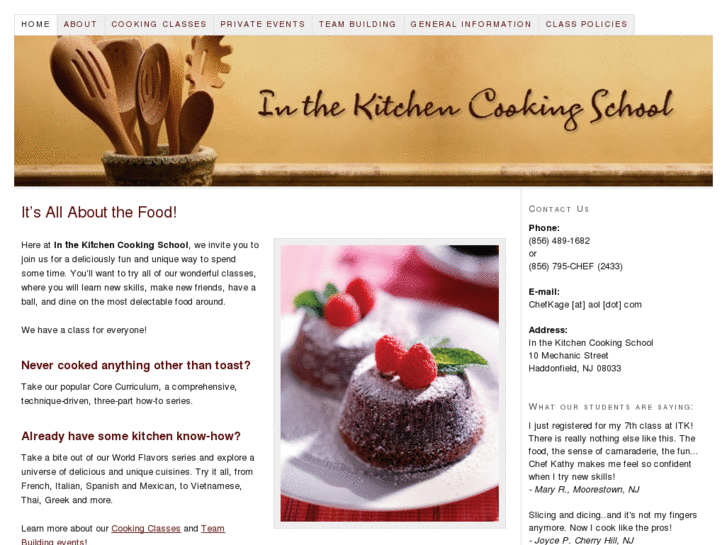 www.inthekitchencookingschool.com