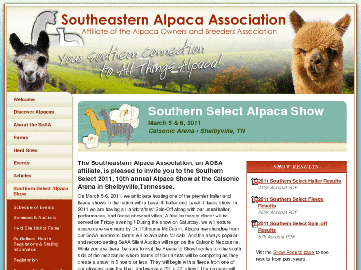 www.southernselectalpacashow.org