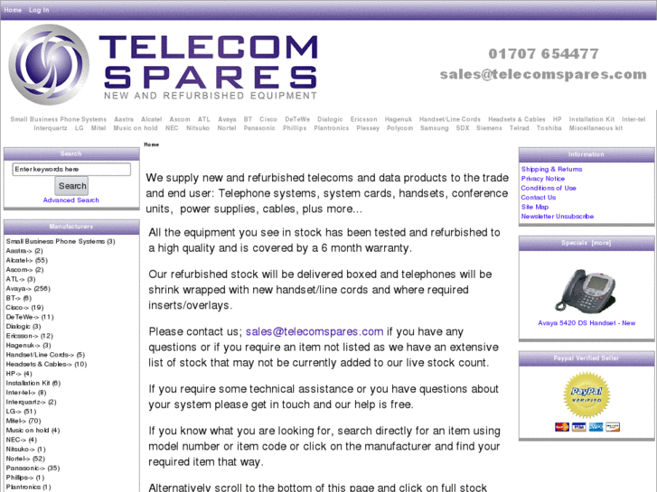 www.telecomspares.com