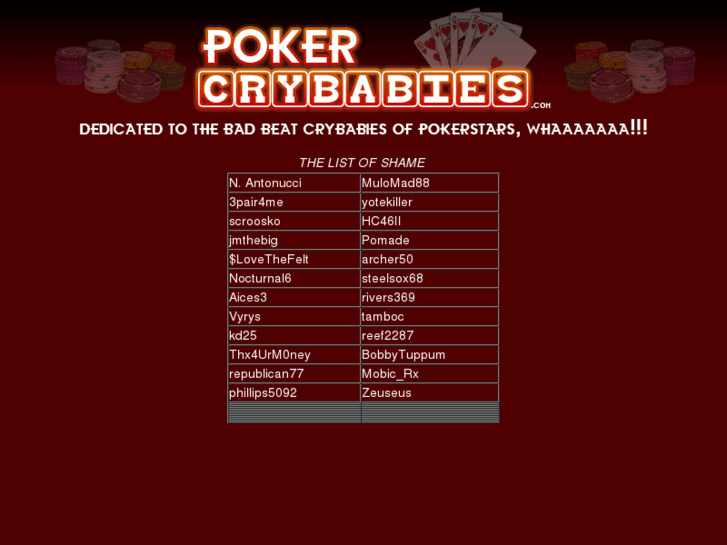 www.pokercrybabies.com