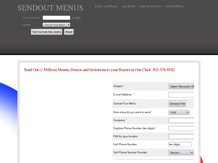 www.sendoutmenus.com