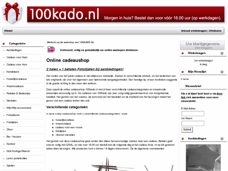 www.100kado.nl