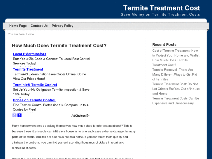 www.termitetreatmentcost.org