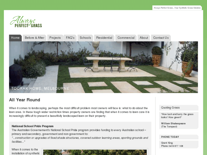 www.alwaysperfectgrass.com.au