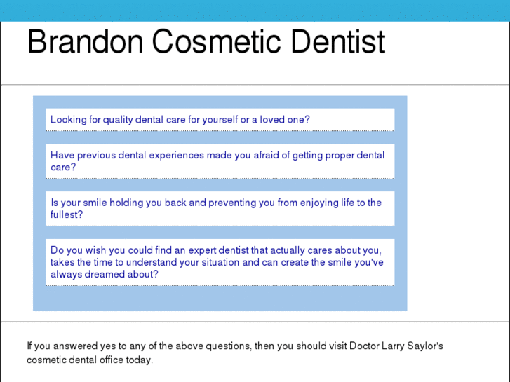 www.cosmeticdentistbrandon.com