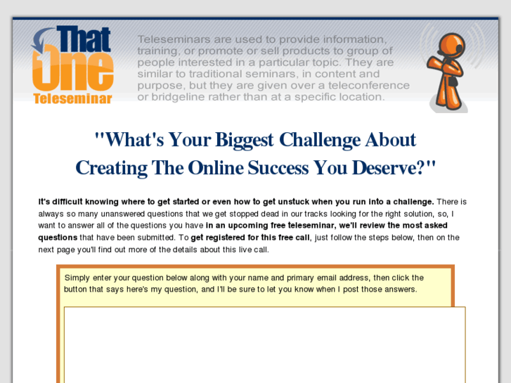 www.thatoneteleseminar.com