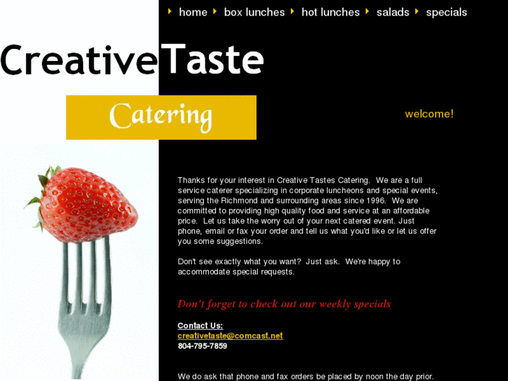 www.creativetastecatering.com