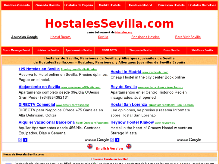 www.hostalessevilla.com