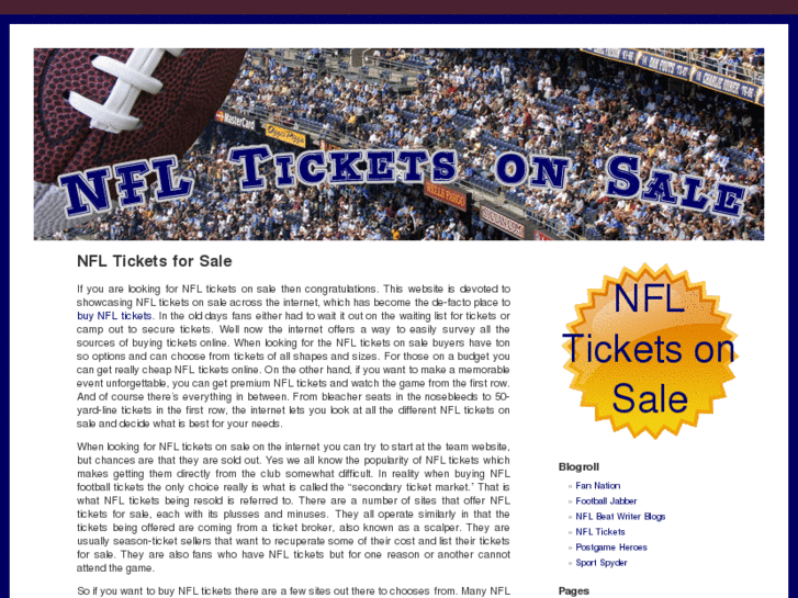 www.nflticketsonsale.com