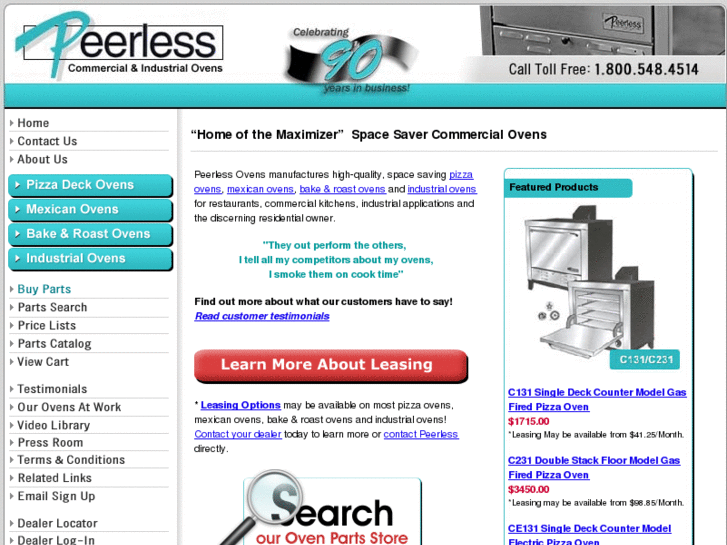 www.peerlessovens.com