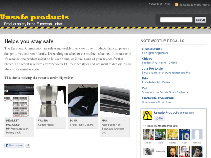 www.unsafeproducts.eu