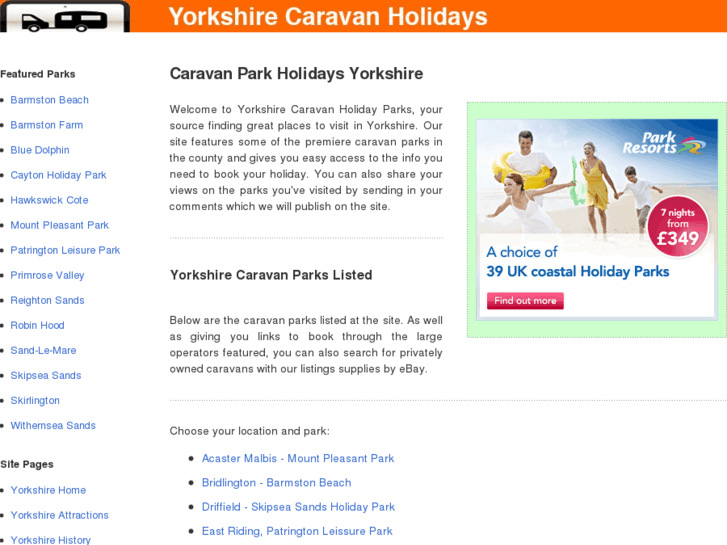 www.caravanholidayparkyorkshire.co.uk