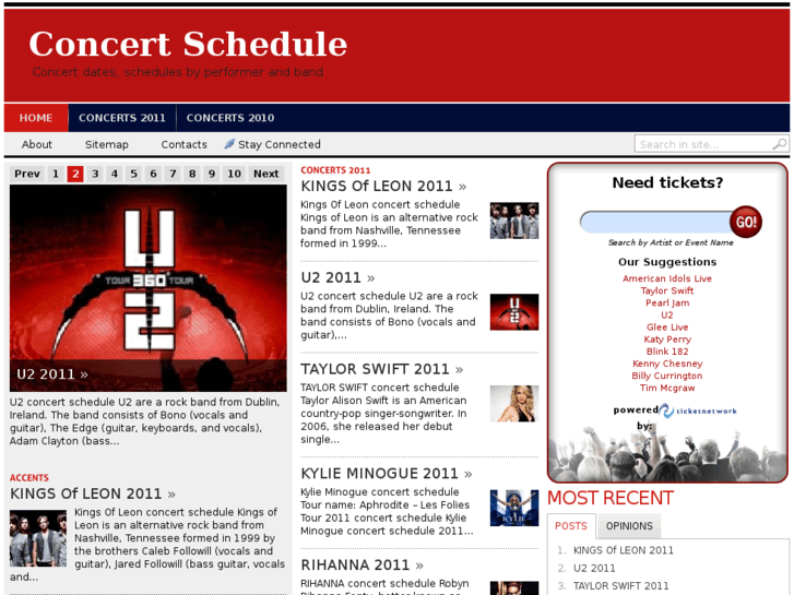 www.concertschedules.info