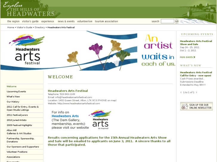 www.headwatersartsfestival.com