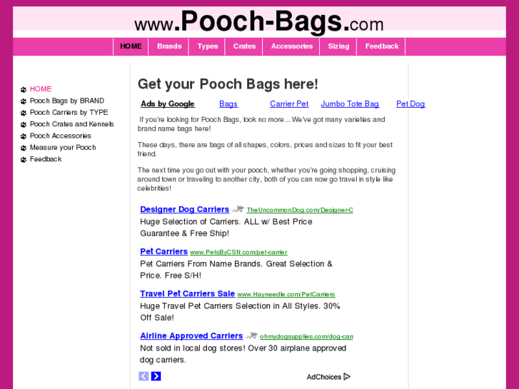 www.pooch-bags.com